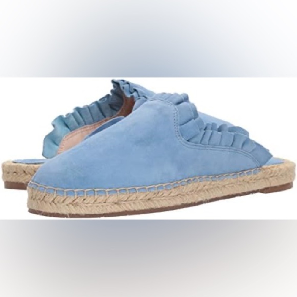 Kate Spade New York Laila Blue Bird Suede Espadrille Slip-On Mule Shoes 9.5 NWOT - Picture 2 of 10